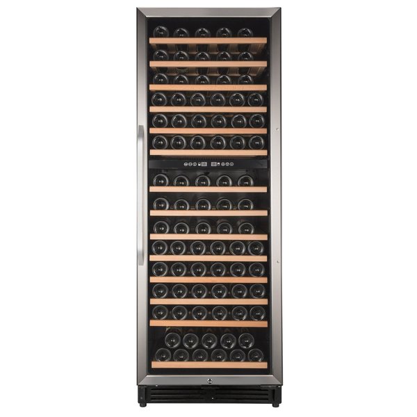 Avanti Avanti 148 Bottle Dual-Zone Wine Cooler, Stainless Steel with Black Cabinet WCF148DE3S
